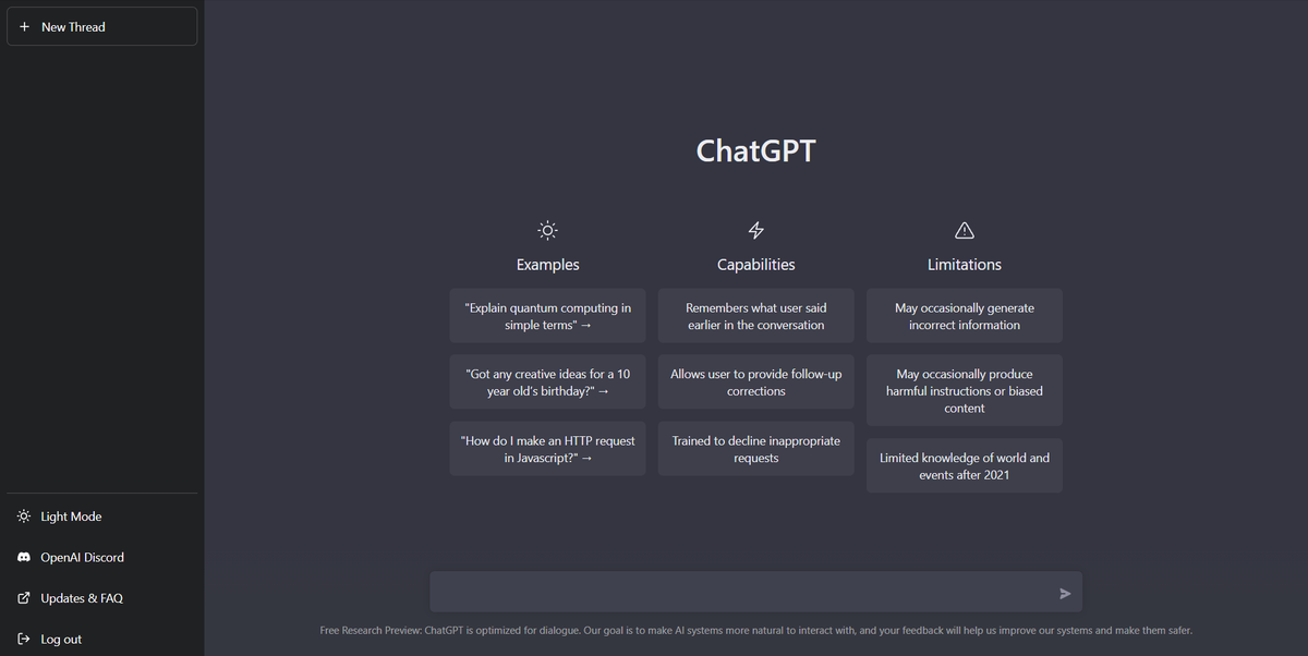 Chat-GPT Dashboard