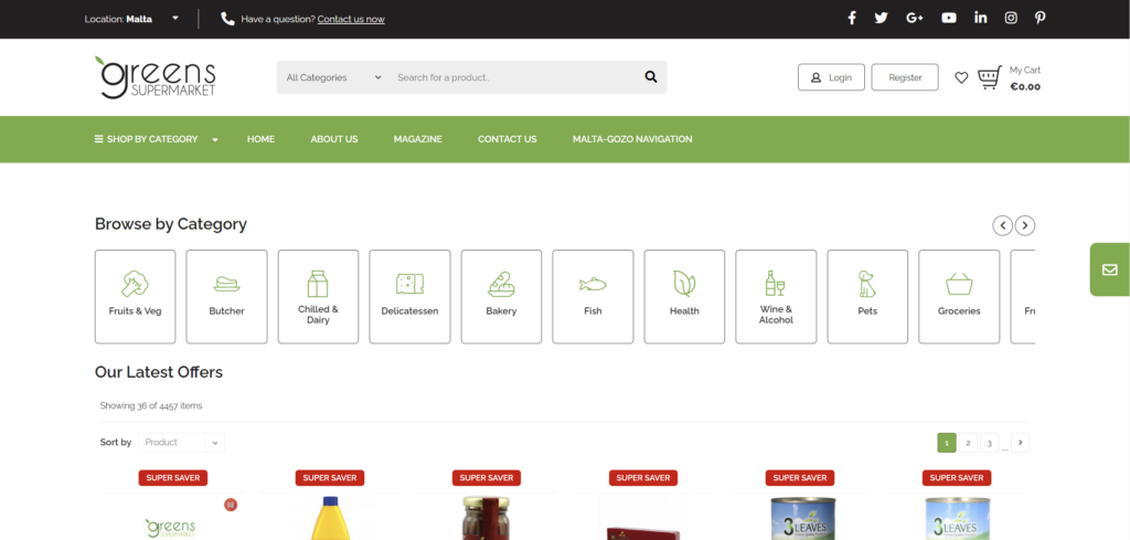 eCommerce pitfails: Greens Supermarket